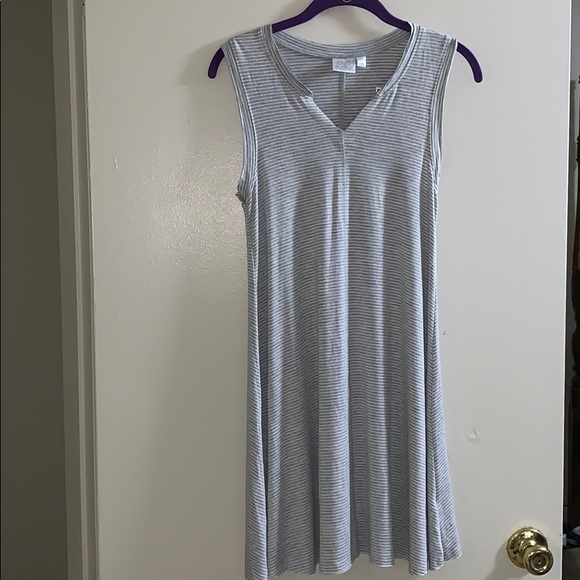 Gray Striped Dress - Picture 2 of 3